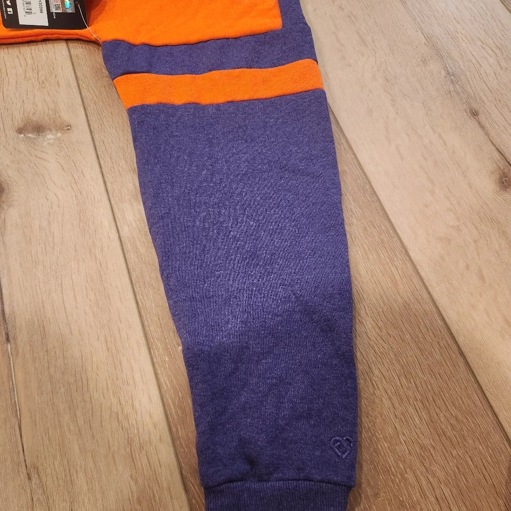 Women's Colosseum Orange Clemson Tigers Throwback Stripe Arch Logo Cropped Large - Picture 5 of 6